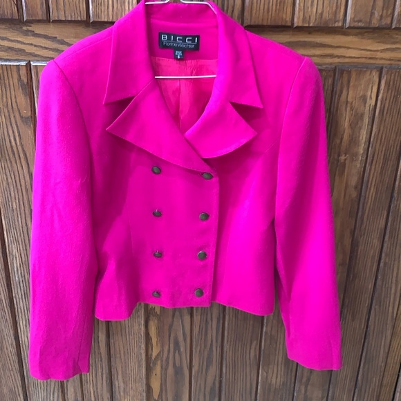 Bicci Florine Wachter Jackets & Blazers - Bicci Florine Wachter Vintage Jacket Size 6 Hot Pink